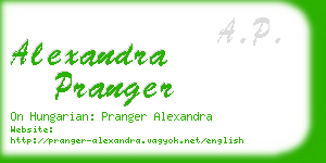 alexandra pranger business card